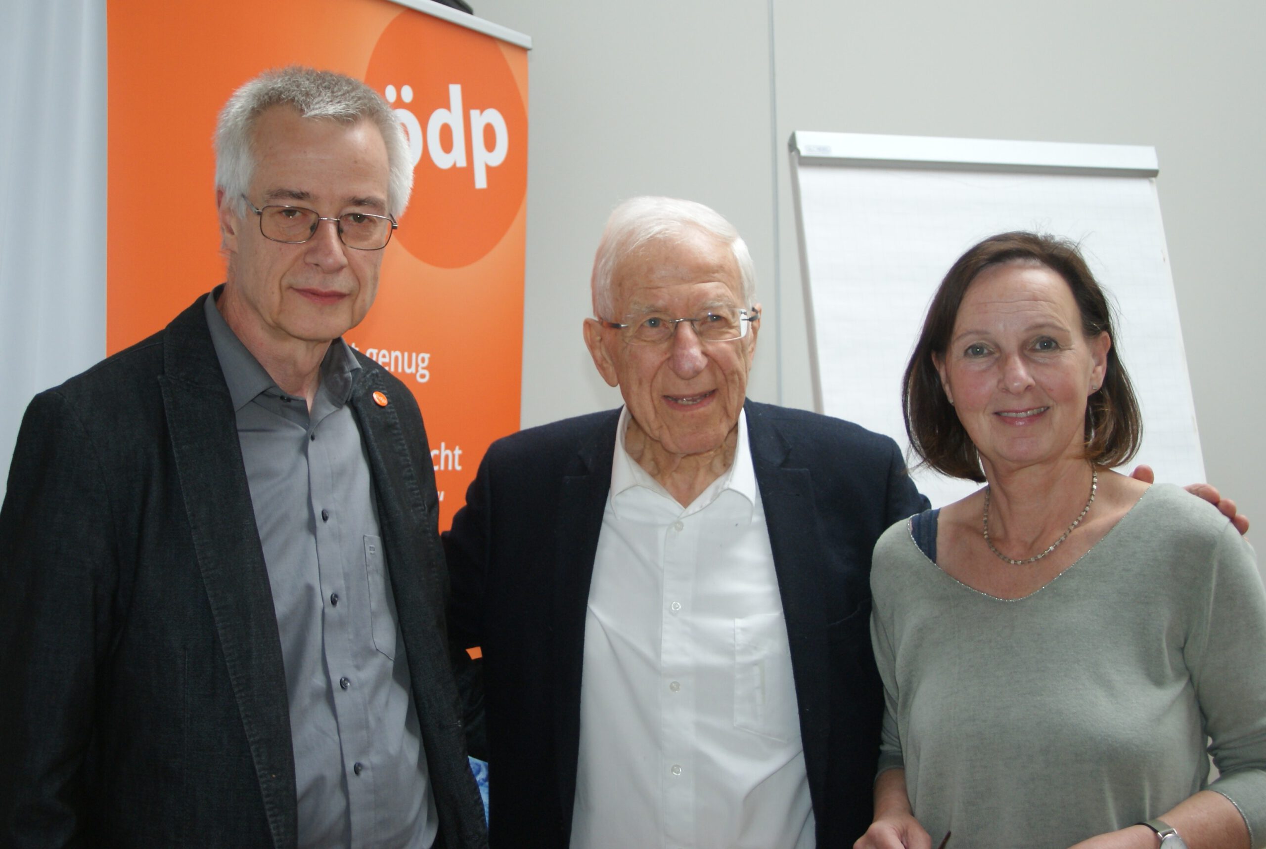 Ulrike Schneider mit Franz Alt und Dr. Karlheinz Kalb